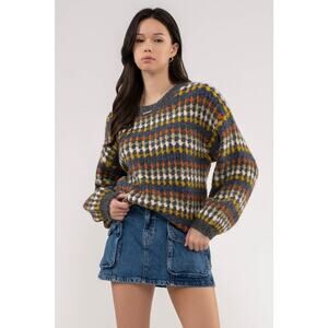 Blue Pepper Abigail Crew Knit Sweater M